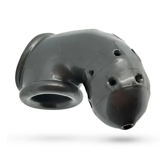 Oxballs Male Sex Toys Oxballs Airlock AirLite Vented Chastity Cage for Beginners Steel Grey