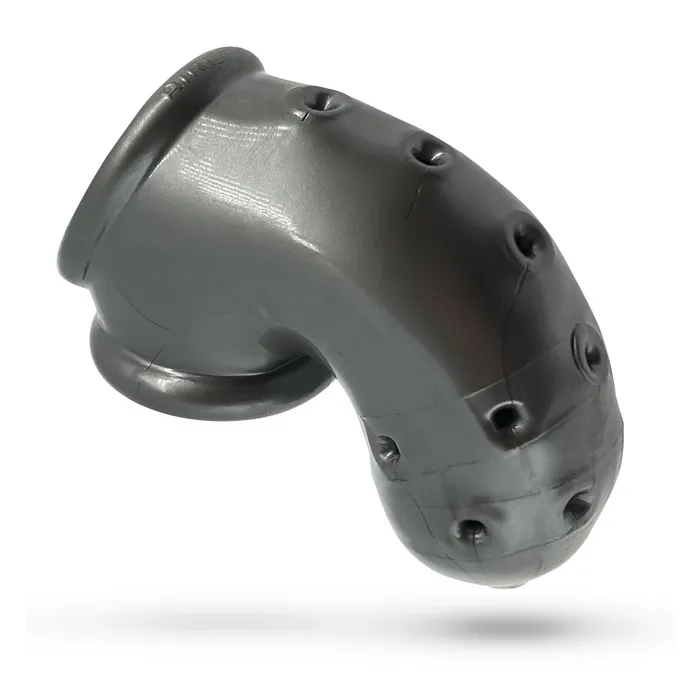 Oxballs Male Sex Toys Oxballs Airlock AirLite Vented Chastity Cage for Beginners Steel Grey