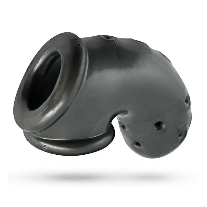 Oxballs Male Sex Toys Oxballs Airlock AirLite Vented Chastity Cage for Beginners Steel Grey