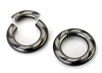 Painful Pleasures 10g4g Black Titanium Coated Stainless Steel Segment Ring Laser Saw Blade Anal Painful Pleasures 10g4g Black Titanium Coated Stainless Steel Segment Ring Laser Saw Blade Anal