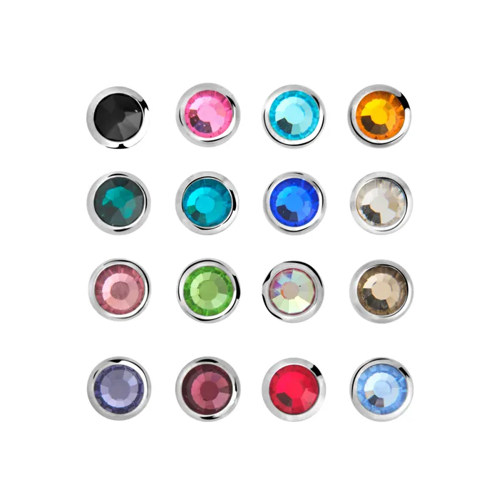 Painful Pleasures 14g12g Internally Threaded Swarovski Jewel Ball Top Price Per 1 Male Sex Toys