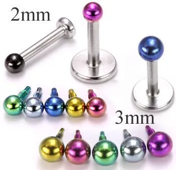 Painful Pleasures 18g16g Internally Threaded Titanium Coated Stainless Steel Ball Price Per 1 Male Sex Toys