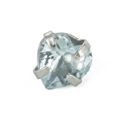 Painful Pleasures Anal 18g 16g Internally Threaded Jewel ProngSet Heart Top Price Per 1