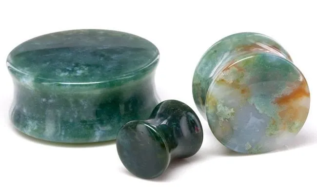 Painful Pleasures Anal Green India Agate Stone Double Flare Plug Price Per 1 Painful Pleasures Anal Green India Agate Stone Double Flare Plug Price Per 1