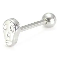 Painful Pleasures Female Sex Toys 14g 58 Steel Casted Stretched Skull Straight Barbell Painful Pleasures Female Sex Toys 14g 58 Steel Casted Stretched Skull Straight Barbell