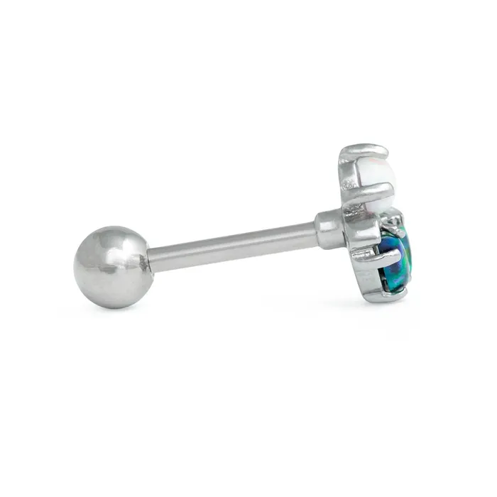 Painful Pleasures Female Sex Toys 16g 516 Enchanted Opal Flower Straight Barbell Price Per 1