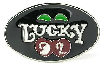 Painful Pleasures Lucky Cherries Oval Wholesale Belt Buckle Vibrators