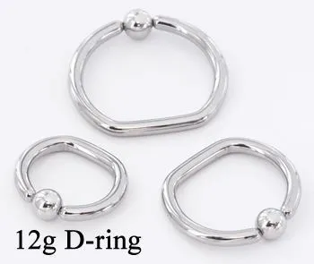 Painful Pleasures Male Sex Toys 12g Steel DRing Price Per 1