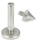 Painful Pleasures Male Sex Toys 14g Internal Steel Cone Labret Price Per 1