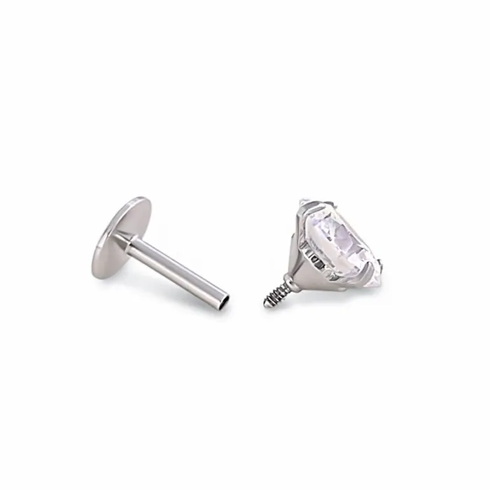 Painful Pleasures Male Sex Toys 18g Internal UFO Rounded Disc Steel Labret Post Version 1 Price Per 1