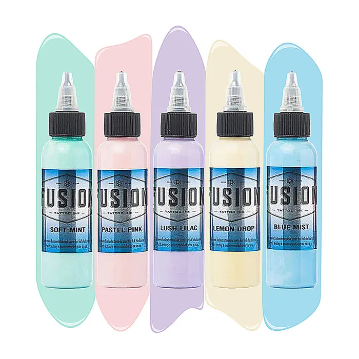 Pastel 5Color Set Fusion Tattoo Ink 1oz Fusion Anal