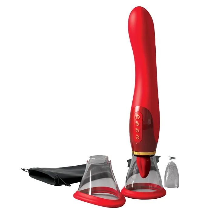 Pipedream Products Fantasy For Her Ultimate Pleasure Double Ended Vibrator 24 K Gold Luxury Edition Female Sex Toys