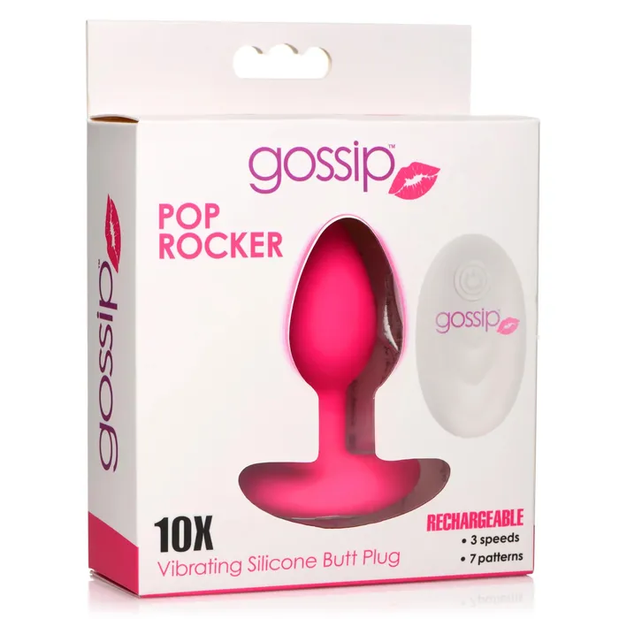 Pleasher Spot Anal Gossip Pop Rocker 10X Vibrating Silicone Plug