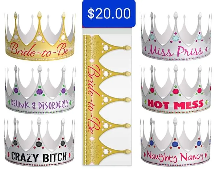 Pleasher Spot Vibrators Bridal Party Crowns