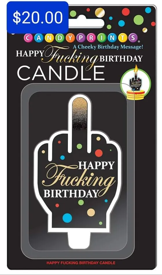 Pleasher Spot Vibrators Happy Fking Birthday Candle