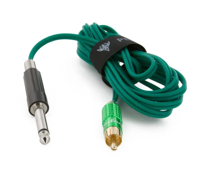 Polarized Silicone Wire Green RCA Cord 8 ft Precision Female Sex Toys
