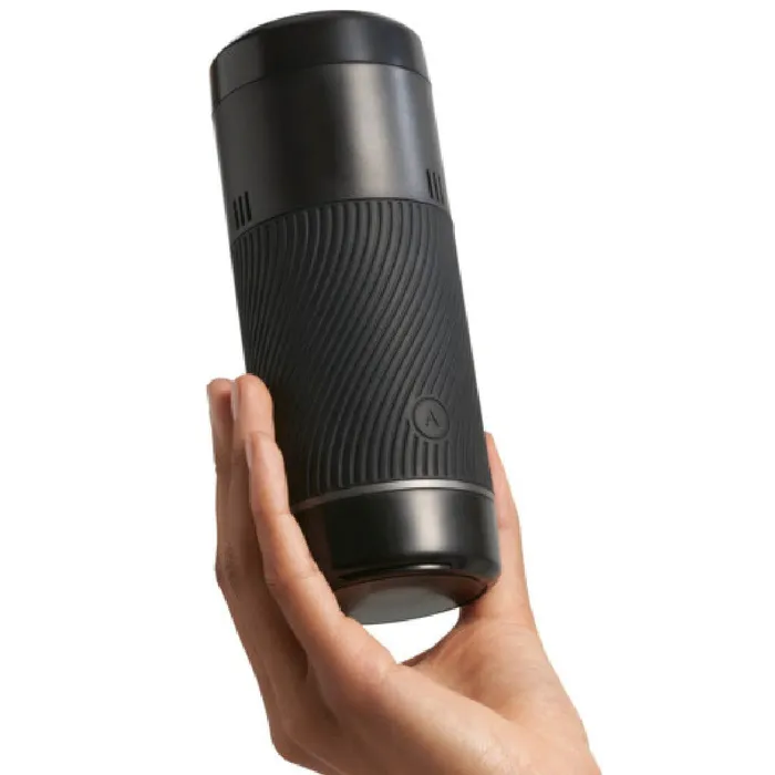 Pow Double Ended Manual Silicone Stroker with Suction Control Black WOW Male Sex Toys