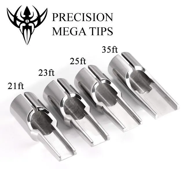 Precision Dildos Precision Big Mag Tattoo Tips Flat Open Style 11 Sizes