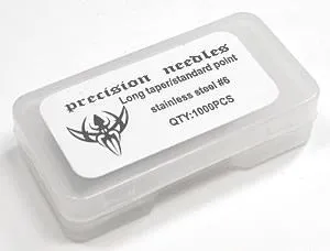 Precision Needles 6 BugPin 1000 Loose Tattoo Needles Long Taper Vibrators