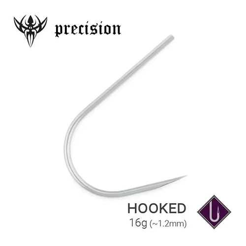 Precision Needles Anal 16g Precision Sterilized Hooked Piercing Needles Box of 100