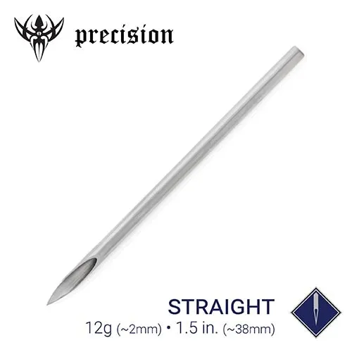 Precision Needles Female Sex Toys 12g Sterilized 15 Body Piercing Needles Box of 100