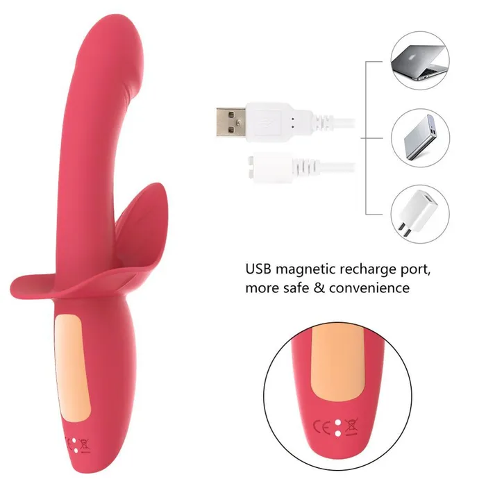 Rabbit Dildo Vibrator for Women Gspot FUNMATES Female Sex Toys