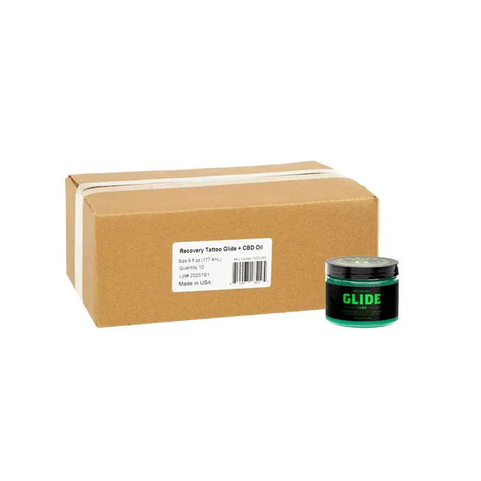 Recovery Female Sex Toys Recovery Tattoo Glide CBD 6 fl oz Jar Case of 12