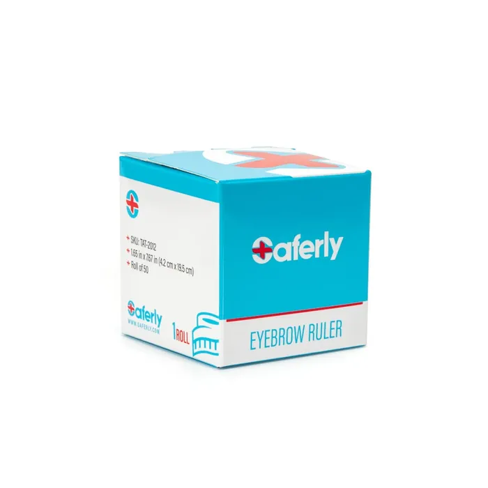 Saferly Anal Saferly Disposable Eyebrow Ruler Stickers Roll of 50