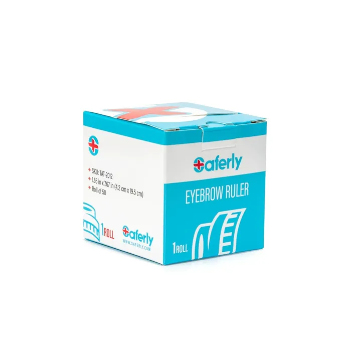 Saferly Anal Saferly Disposable Eyebrow Ruler Stickers Roll of 50