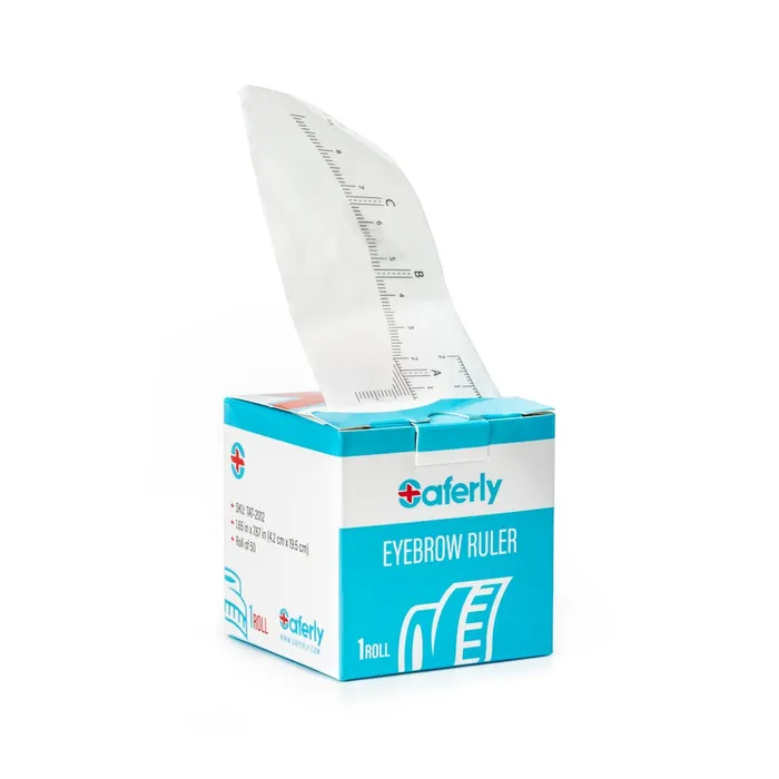 Saferly Anal Saferly Disposable Eyebrow Ruler Stickers Roll of 50