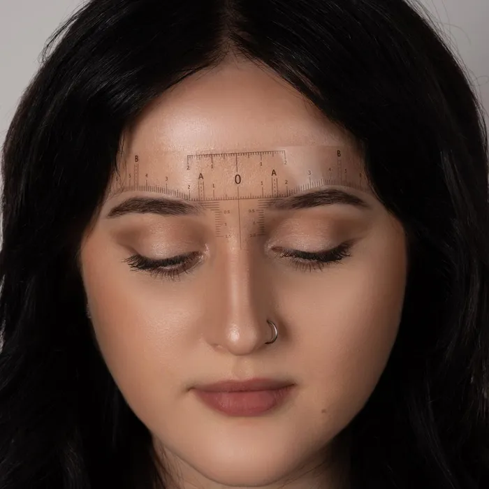 Saferly Anal Saferly Disposable Eyebrow Ruler Stickers Roll of 50