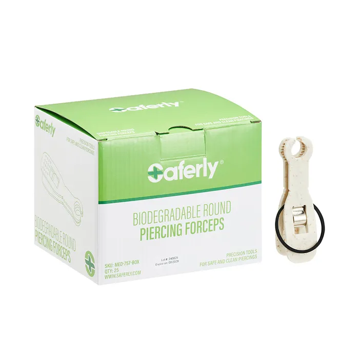 Saferly Anal Saferly Round Biodegradable Piercing Forceps Box of 25
