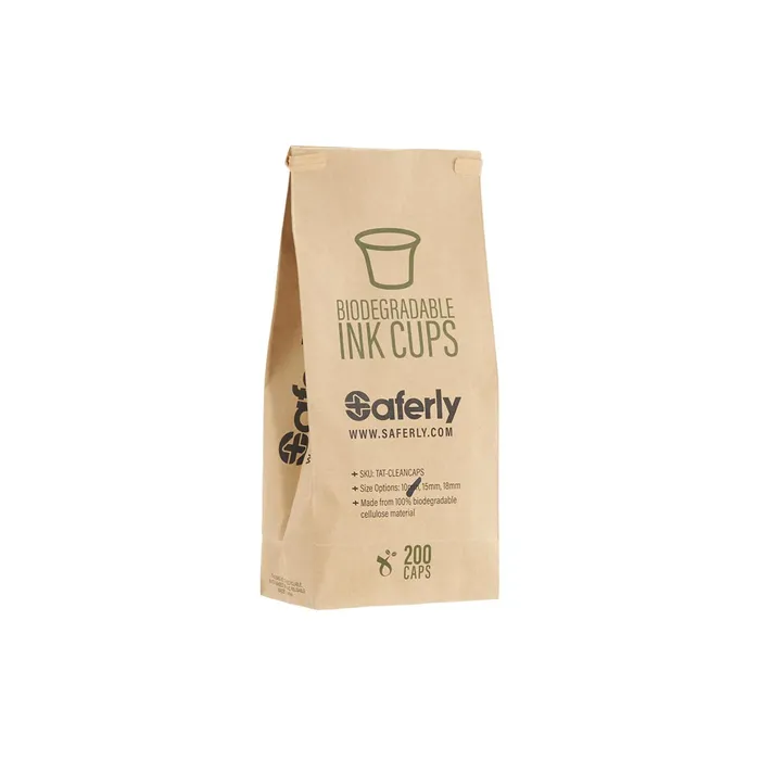 Saferly Male Sex Toys Saferly Clean Caps Bag of 200 Biodegradable Ink Cups Pick Size