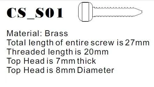 Short Copper Contact Screw M4 Metric Version 1 Precision Vibrators