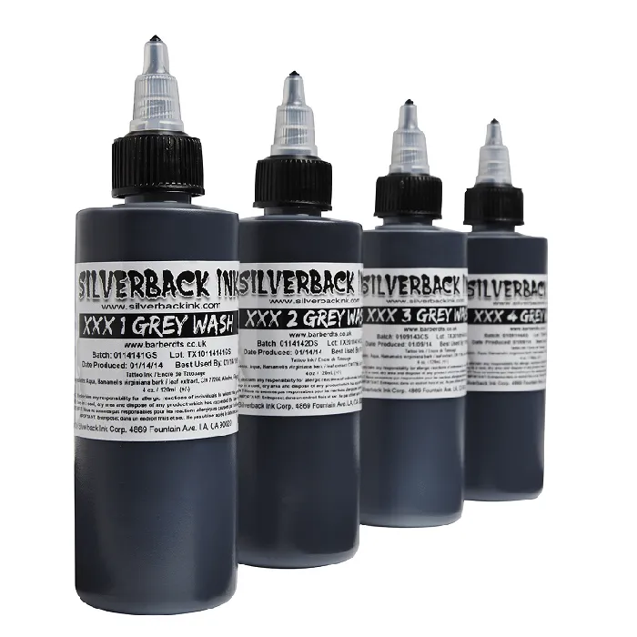 Silverback Ink XXX Grey Wash Series Silverback Ink 4oz Bottle Set Male Sex Toys