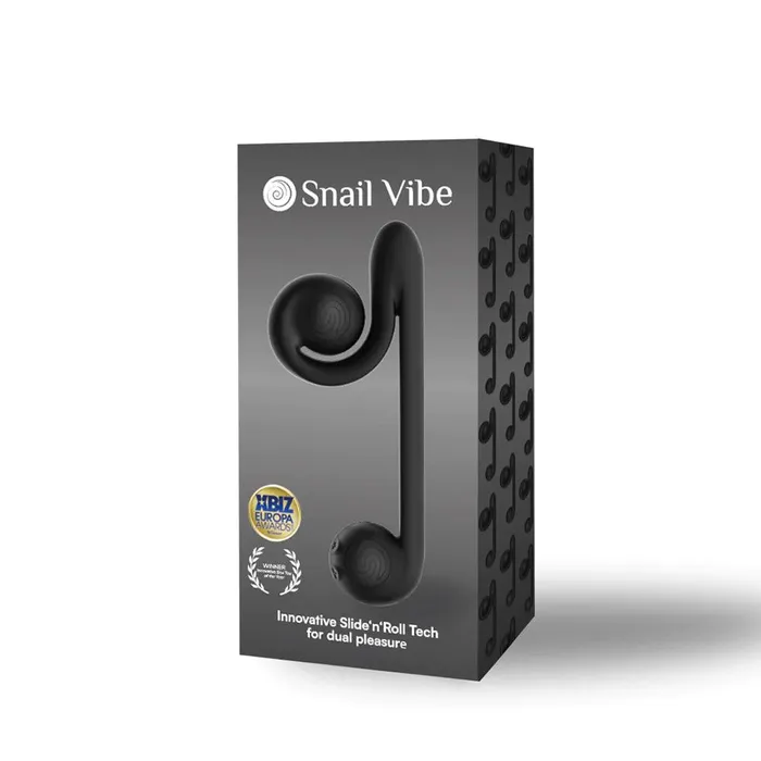 Snail Vibe Vibrators Snail Vibe Black Rechargeable Unique Spiral Head