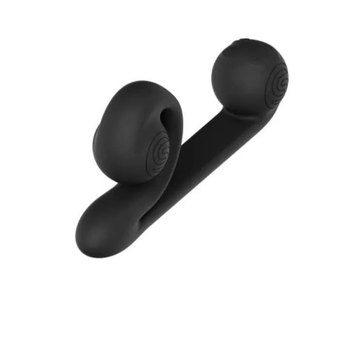 Snail Vibe Vibrators Snail Vibe Black Rechargeable Unique Spiral Head