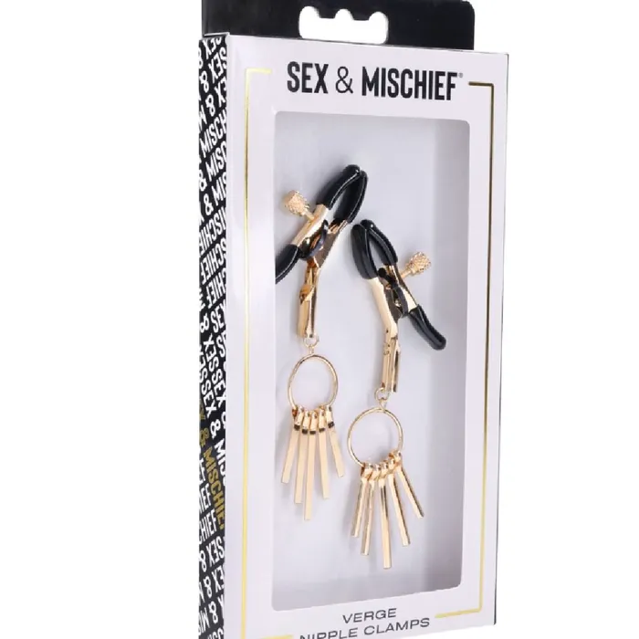 Sportsheets Couples Sex and Mischief Gold Nipple Clamps