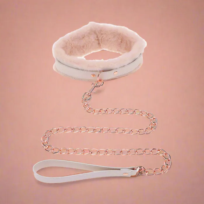Sportsheets Peaches n Cream Fur Collar and Leash Vibrators