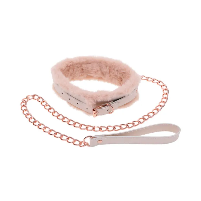Sportsheets Peaches n Cream Fur Collar and Leash Vibrators