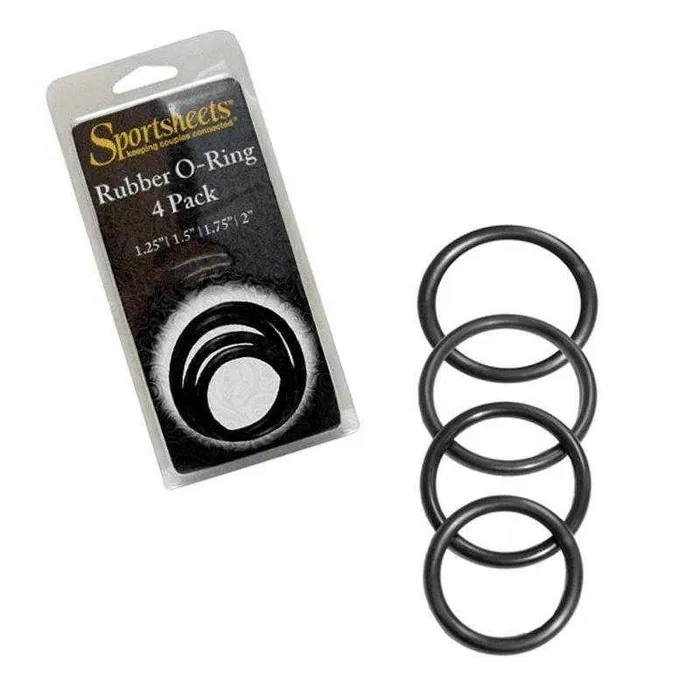 Sportsheets Rubber ORing 4pk Sportsheets Male Sex Toys