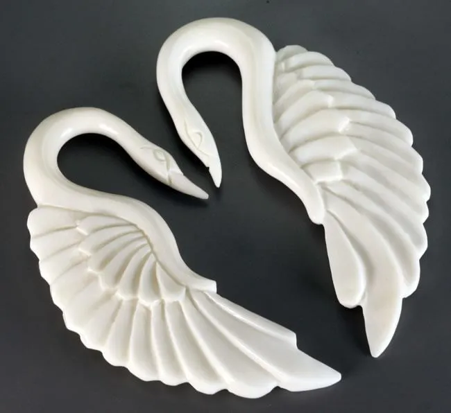 SWAN Natural Bone Organic Body Jewelry 15mm 8mm Price Per 1 Elementals Organics Female Sex Toys