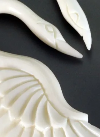 SWAN Natural Bone Organic Body Jewelry 15mm 8mm Price Per 1 Elementals Organics Female Sex Toys