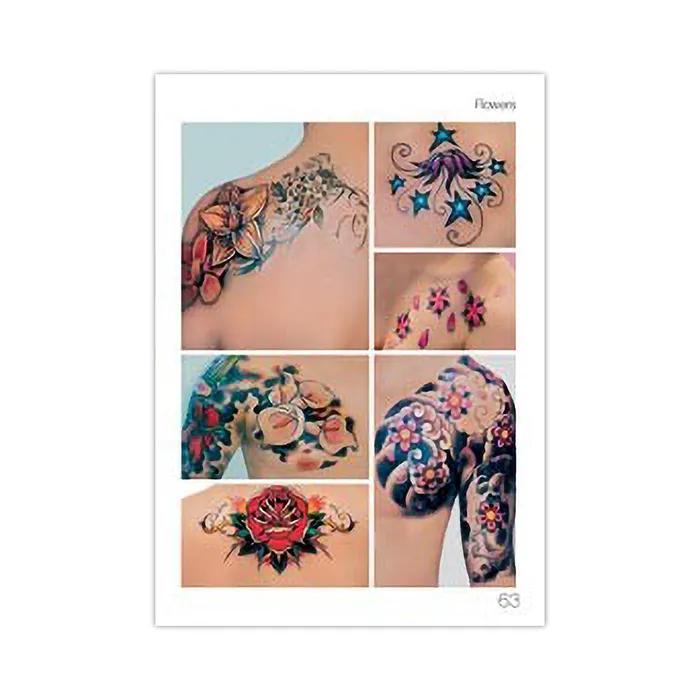 Tattoo Book of Flowers and Roses Softcover Book 3ntini Vibrators