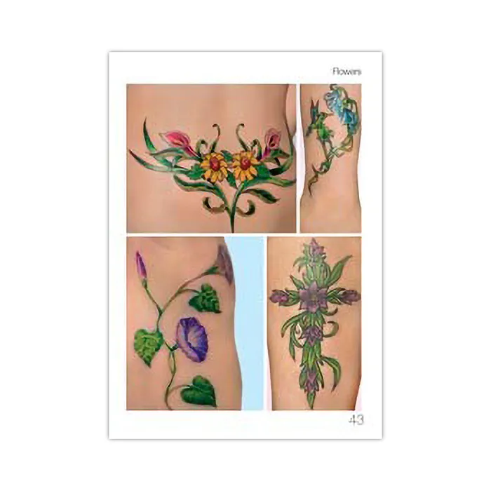 Tattoo Book of Flowers and Roses Softcover Book 3ntini Vibrators