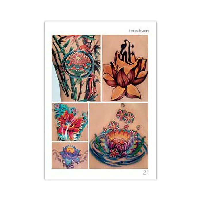 Tattoo Book of Flowers and Roses Softcover Book 3ntini Vibrators