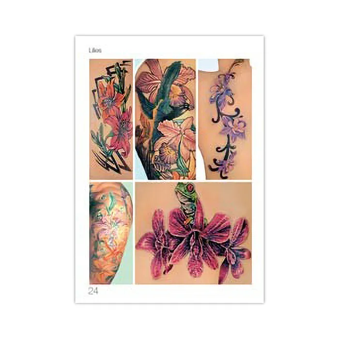 Tattoo Book of Flowers and Roses Softcover Book 3ntini Vibrators