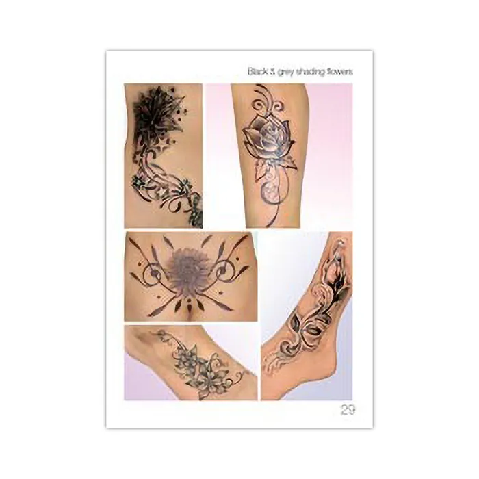 Tattoo Book of Flowers and Roses Softcover Book 3ntini Vibrators