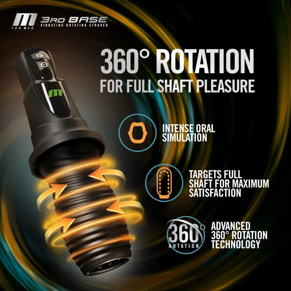 Third Base Vibrating Rotating Automatic Stroker Blush Male Sex Toys