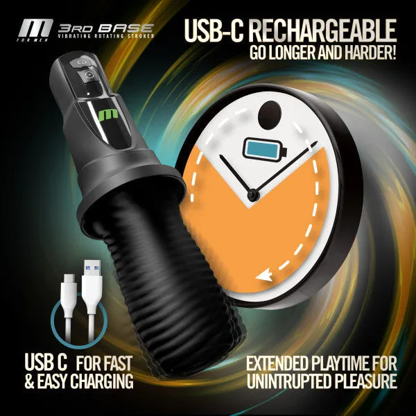 Third Base Vibrating Rotating Automatic Stroker Blush Male Sex Toys